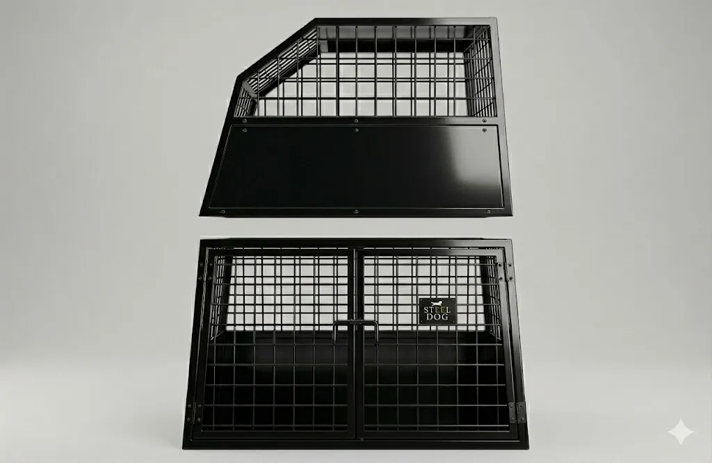 klatka do samochodu dla dwóch psów