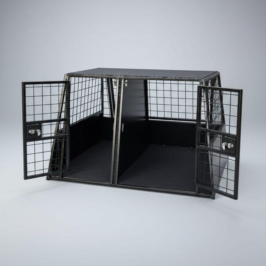 klatka do samochodu dla dwóch psów